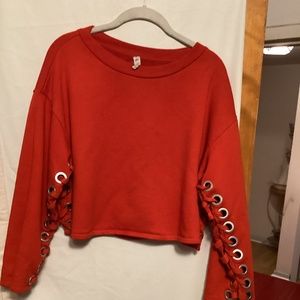 Alo Yoga Sweatshirt with metal ring AccentSz M